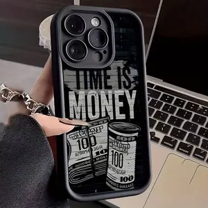 [Shockproof] Banknote Black Shockproof Frosted Full Cover |   Suitable for Apple 15PROMAX/15PLUS/15PRO/15/14PROMAX/14PLUS/14PRO/14/13PROMAX/13PRO/13/12PROMAX/12PRO/12 11PROMAX/11PRO/11/XSMAX/XR/XS/7 # 8PLUS/7 # 8 |   Anti-Fall Mobile Phone Case |   Transp