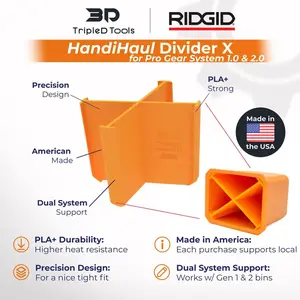 TripleD Tools HandiHaul Divider X Bin Dividers for Pro Gear System Bins
