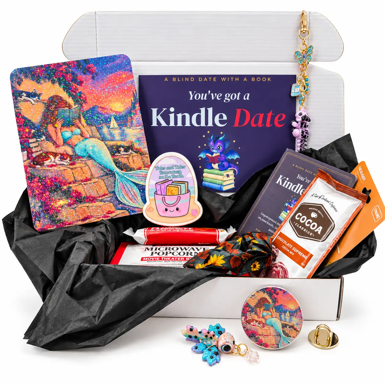 Paperwhite 12th Gen & Colorsoft - Date with a Kindle | Now with Magnetic Grip | Blind Date eBook Gift Box + Kindle Accessories