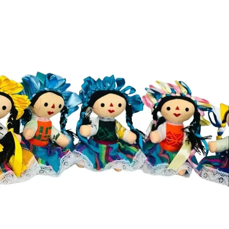 Traditional Mexican Muñeca Maria / lele Doll Set of 15 pieces