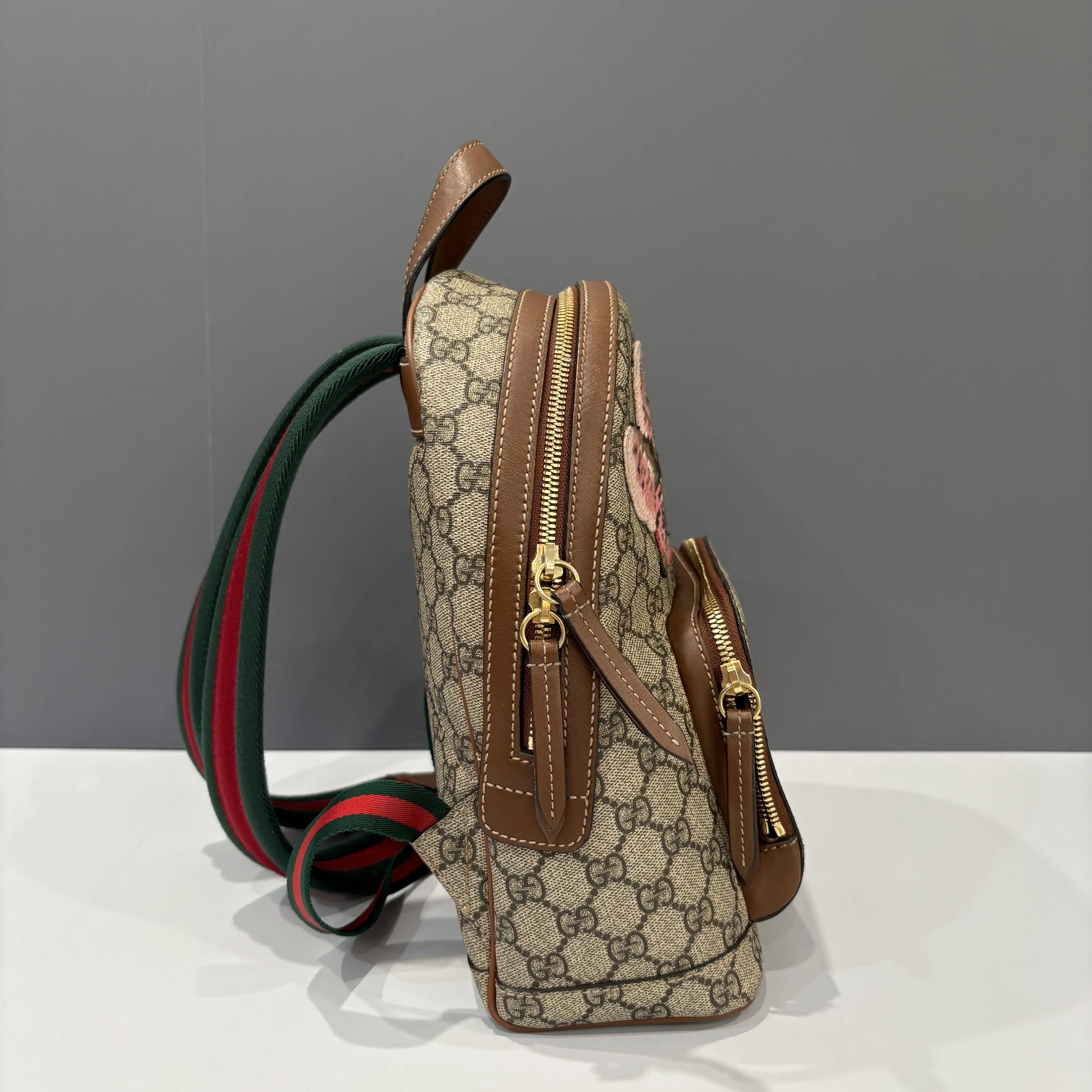 Gu㏄i GGモノグラムリュック Pre-owned GUCCI Leather Backpacks Backpack GG Monogram Brown