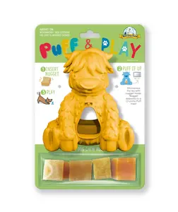 Yak Puff and Play Dog Toy Interactive Enrichment Treat Dispensing Dog Toy