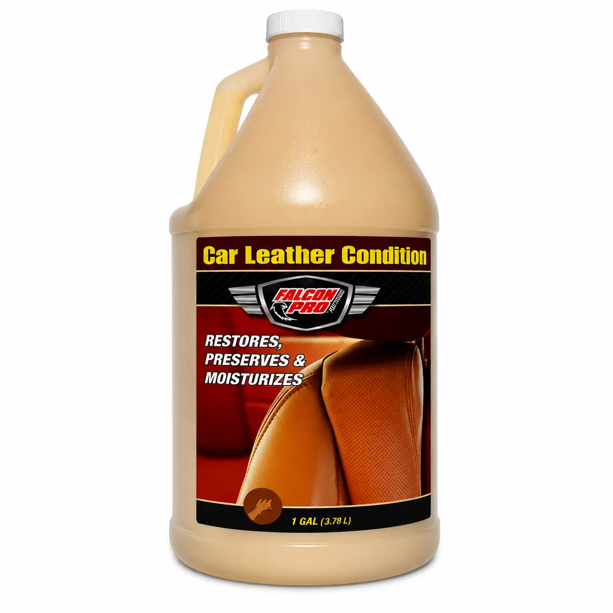 Falcon Pro Car Leather Conditioner Restores, Preserves & Moisturizes 1 Gallon (128 fl oz)
