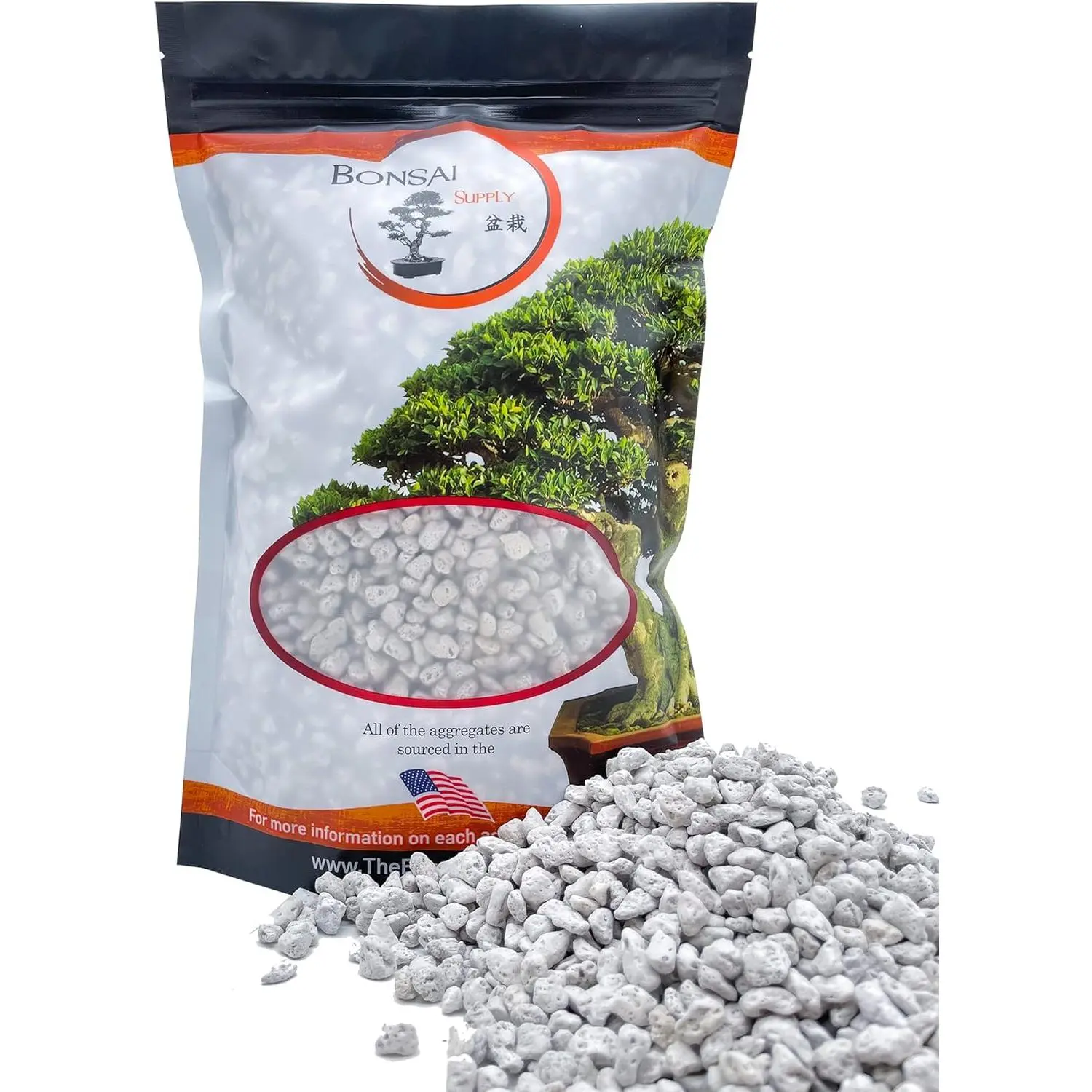 Pumice for Bonsai, Succulent, Cactus, Alocasia, Monstera, and Tropical Aroids | 2 Quarts Bag | 1/4 Particle Size | The Bonsai