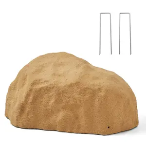 VEVOR Faux Rock Cover, Outdoor Fake Rock Well Pump Cover, Realistic Natural Texture, Lightweight Weather-Resistant Artificial Boulder for Landscaping Garden Yard Dcor, Sand Yellow, Small Size