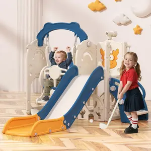 7-in-1 Toddler Playset Slide Swing & Sports Indoor Outdoor Fun for Ages 1+ Durable  Easy Assembly Compact Design,for Boys and Girls Birthday Gift Christmas Gift