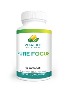 Vitalife Nutrition Pure Focus - 60 Capsules, 30 Day Supply, 600mg per Serving, Dietary Supplement for Youth