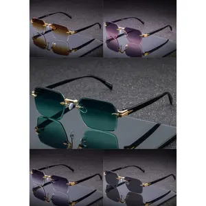 2026 New Metal Frameless Sunglasses, Clean Trim Design Street Style Eyewear for Men and Women, Quality Fashion Shades for Daily Wear