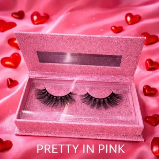 Pretty In Pink- Seasonal Sale  25% OFF!  Faux Mink Lashes in Pink Glitter Case.