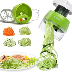 Spiralizer Handheld Vegetable Slicer, 4 in 1 Spaghetti Maker Vegetable Zoodle Maker Veggie Spiralizer Spiral SlicerSpiralizer Kitchen Utensils Traditional