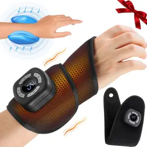 Electric Heating Hand Wrist Massager, Airbag Compression, Full Wrap Relaxation, Kneading Massage, 3 Modes, 5 Strength Levels Adjustable, Ideal Gift for Men and Women