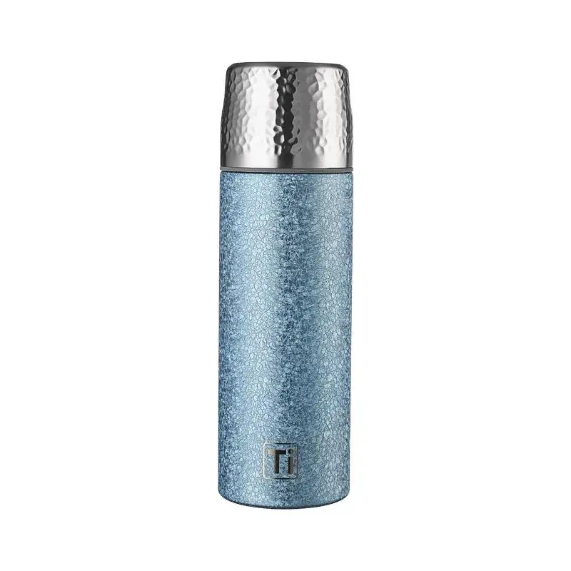 Titanium Temperature-Control Vacuum Flask, 36H Hot/Cold Retention, 500ml/17oz Super Light High-Tech Insulated Drinkware, BPA-Free Silver Tumbler for Office Travel - Flasks, Temperature-Control Vacuum Flasks