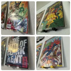 Book Mounted Display Organizer with Side Mounts & Central Backrest for Optimized Viewing Angle