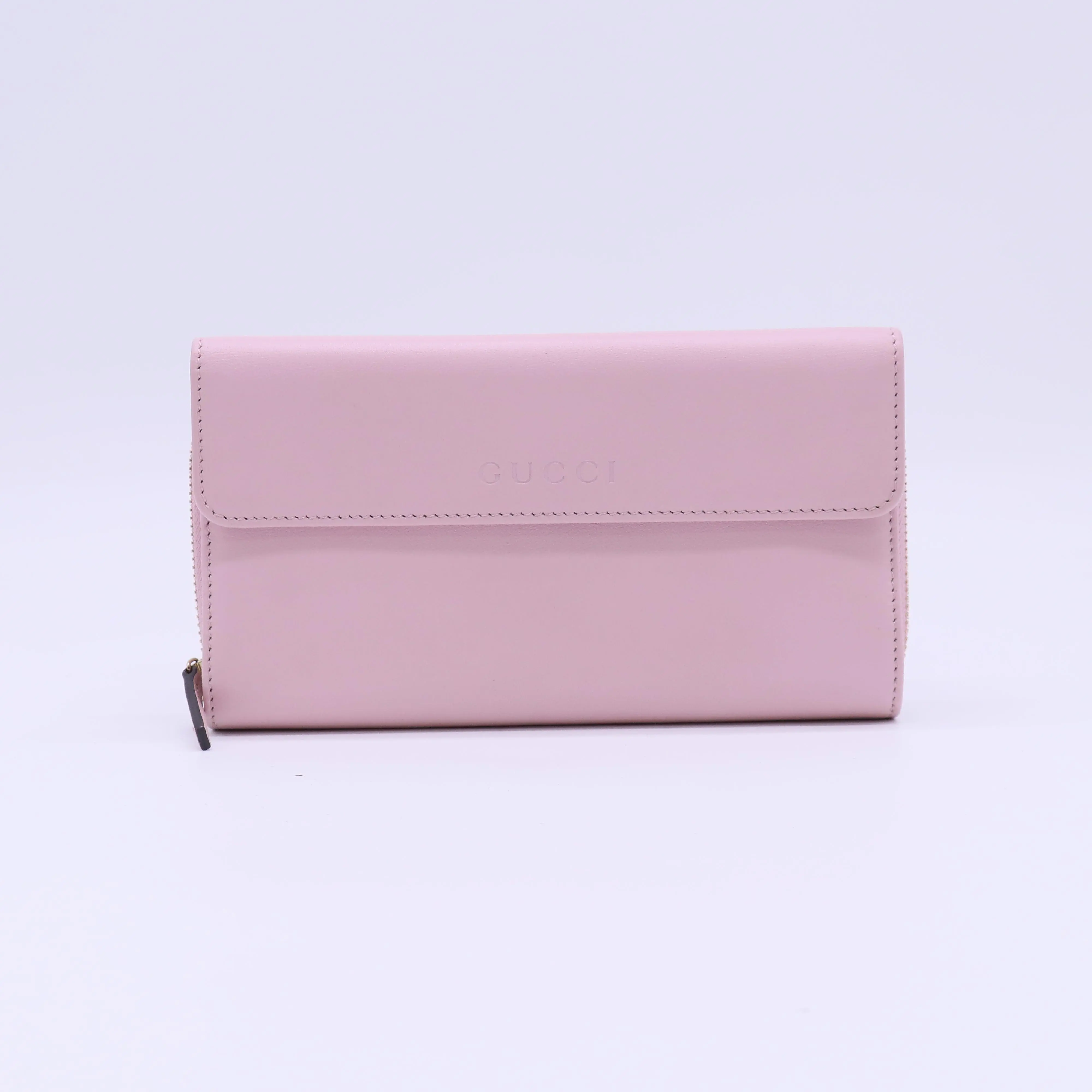 Pre-owned GUCCI Leather Small Leather Goods Swing Continental Flap Wallet W22262