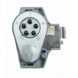 Simplex 9200000-26D Keyless Spring Latch Lock with No Holdback - Satin Chrome