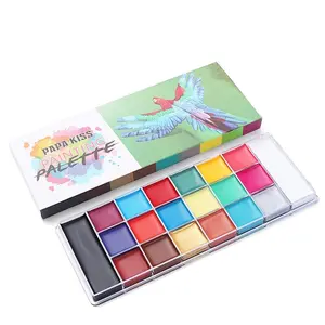 Face and body painting kit, 20-color oil paint palette, comes with 10 professional brushes, suitable for Halloween special effects costumes and makeup. yera  makeup pastel  makeup  palette body  paint prison  eyeshadow  palette