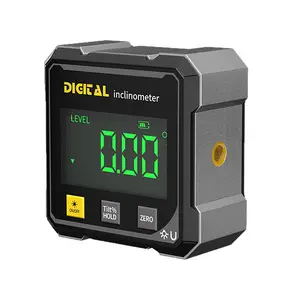 IMBOT Digital Angle Inclinometer with USB-C, 4-Side Strong Magnets, 2-in-1 Function, 360° Measurement, Dual Laser Gauge, Slope Percentage Table, Miter Protractor for Mechanics, Woodworking Measuring Tool