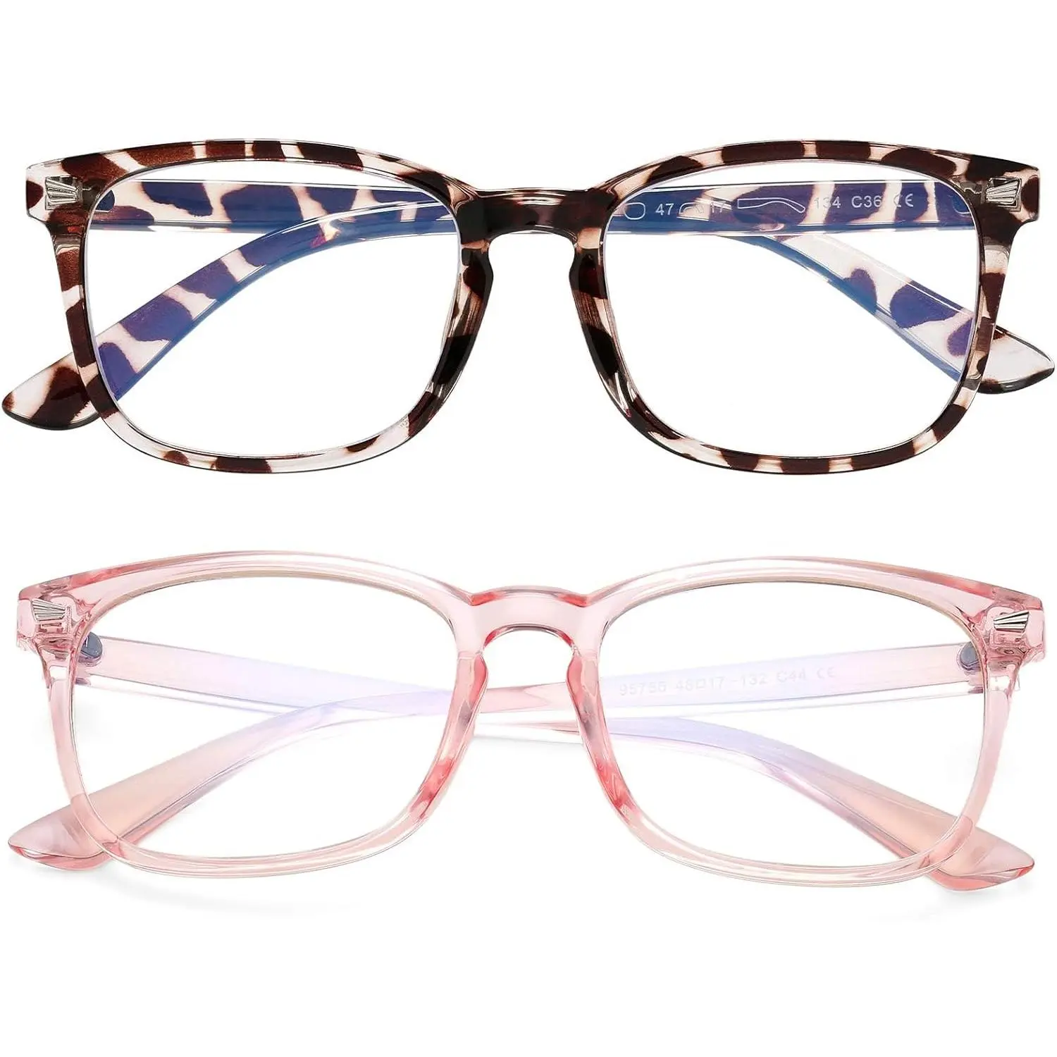 L-SGL004 2Pack Kids Blue Light Blocking Glasses - TR90 Unbreakable Computer Screen Glasses for Boys & Girls