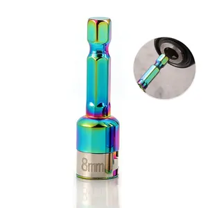 0.315 inches Self-Drilling Screw Socket, CR-V Steel Hex Bit, for Cordless Drill Electric Driver, Ball Lock Design No Magnet Needed, Heavy Duty Socket for Car Repair Engineering Maintenance, Wear Resistant Hardware Tool