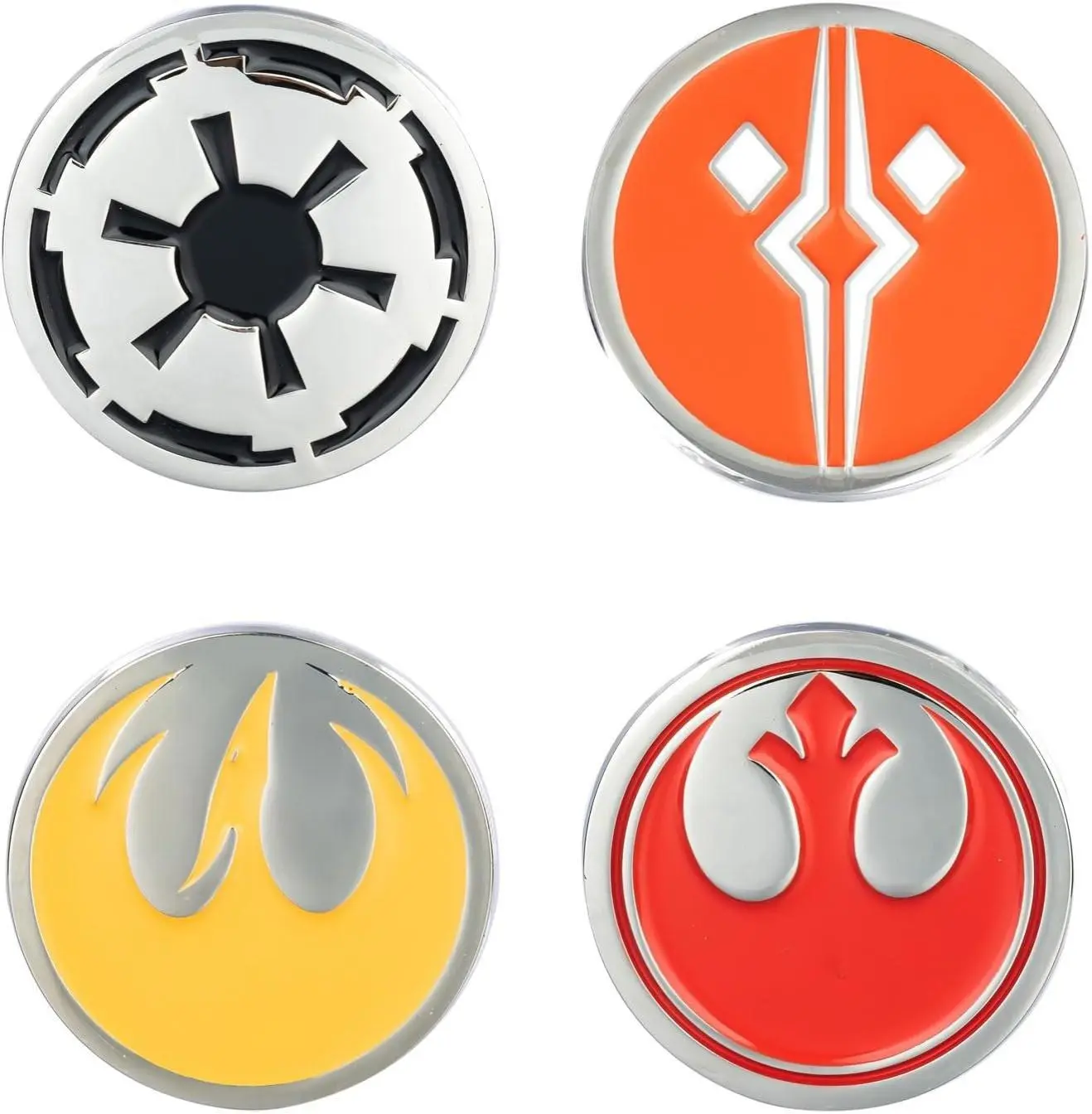 Metal Badge Rebel Alliance Badge Imperial Galactic Empire Badge Pin for SW Cosplay Costume Accessories 4pcs