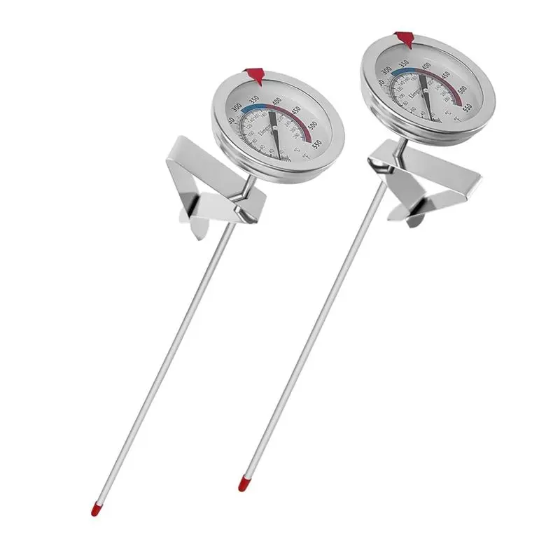 Candy Oil Thermometer for Fring,Deep Fry Thermometer with Pot Clip,12Inch Probe - for Tall Pots,Beef,Lamb, Meat Cooking