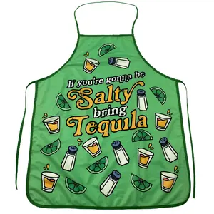 If You're Gonna Be Salty Bring Tequila Apron Funny Drinking Margarita Kitchen Smock Funny Graphic Kitchenware Bakeware Cinco De Mayo  Funny Food  Novelty Cookware Green