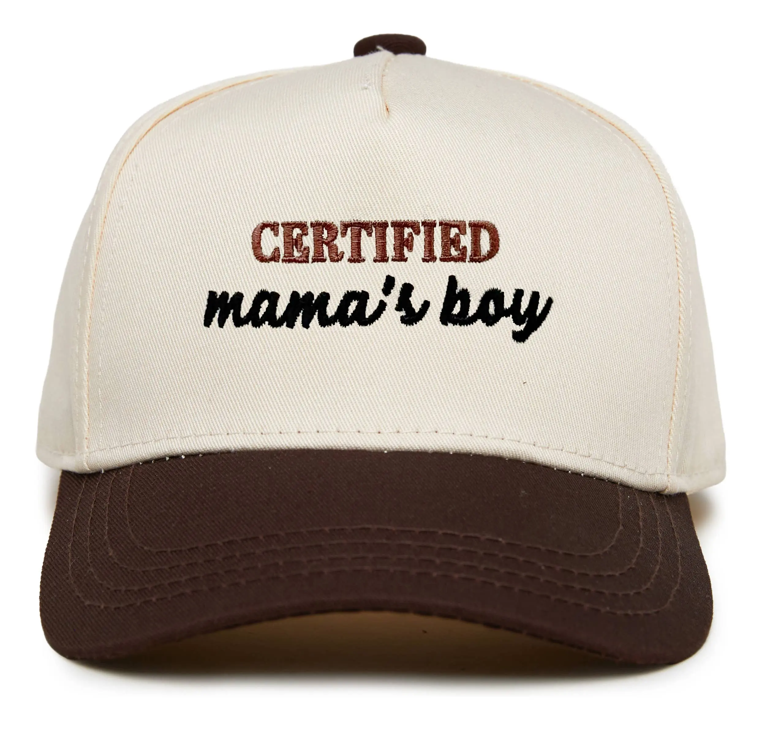 Certified Mama’s Boy Hat | Toddler Trucker Hat | Baby Boy Baseball Cap | Cute Boy Hat | Brown Beige Kids Hat
