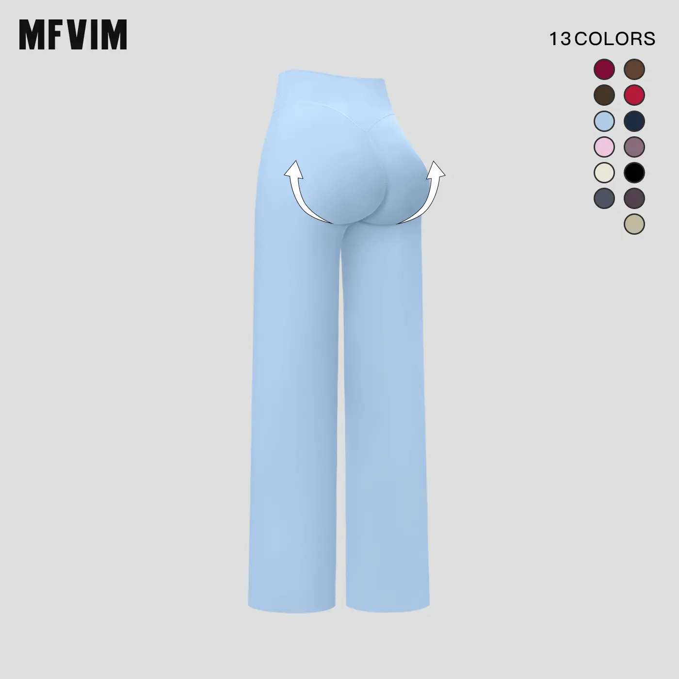 MFVIM Women's Yoga Pants, Flare Leg with V-Crossover High Waist, Seamless Butt Lifting Stretchy Gym Workout Activewear, Gym Running Wear, Gymwear Workout, Gym Workout Sportswear