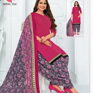 Priya Shelwar Kameez 3 Pieces Cotton Holiday Slim-Fitting Casual A-Line Design with Floral Print, Available in L, XL, XXL, Comfortable for Any Season - Boat, Clothes, Womenswear, Clothing, Suits, Dress, Earrings, Outfit