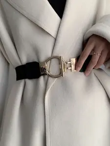 Women's Fashionable Geometric Western Buckle Belt, Casual Modern Waistband for Jeans & Dress, Trendy All-match & Exquisite Belt for Birthday Gift, Western Style Belt
