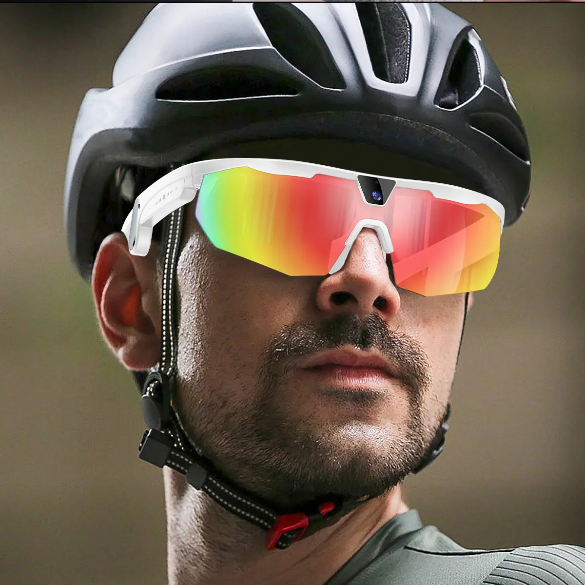 AI 1080p Wearable Smart Camera Glasses for Men/Women - Lightweight Frame, UV Protection Sports Cycling Sunglasses, Windproof Outdoor Eyewear, Bluetooth Audio, Voice Assistant, Blue Light Blocking, HD Video Support for Business/Office