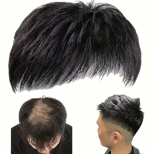 Men's Clip-in Hair Top Natural Look, Comfortable Basic Style, Suitable for All Hair Types, Adds Volume and Coverage