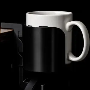 3D Printed ABS Plastic Heat Resistant Strong Universal Dual Mount Cup Holder & Headphone Stand for Versatile Use