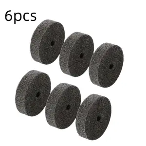 6pcs 3-Inch Fiber Polishing Wheels for Stainless Steel Replacement, Durable Mini Bench Grinder Accessories, Power Tools, Angle Grinding Tools, Ideal for Woodworking and Metal Projects