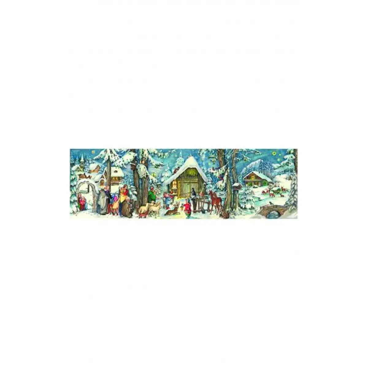 Alexander Taron ADV205 Christmas Advent Calendar - Snow-Covered Forest Village Theme, Angel Ornaments, Christmas Pyramids, Unique Range of Imported Collectibles, Clocks (Office Stationery & Supplies)
