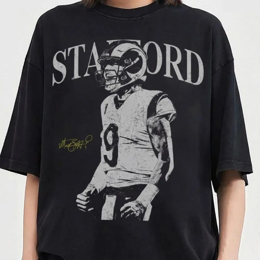 Matthew Stafford Vintage Los Angeles Football T-Shirt, #Rrammm merch, Game Day Shirt, Los Angeles Football merch, men's clothing clothes merch, Streetwear, Gift For Him and Her