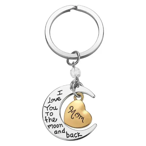 Mothers Day Gift Mom Christmas Mother’s Day Birthday Gifts from Daughter Son, I Love You to the Moon and Back Mother Keychain