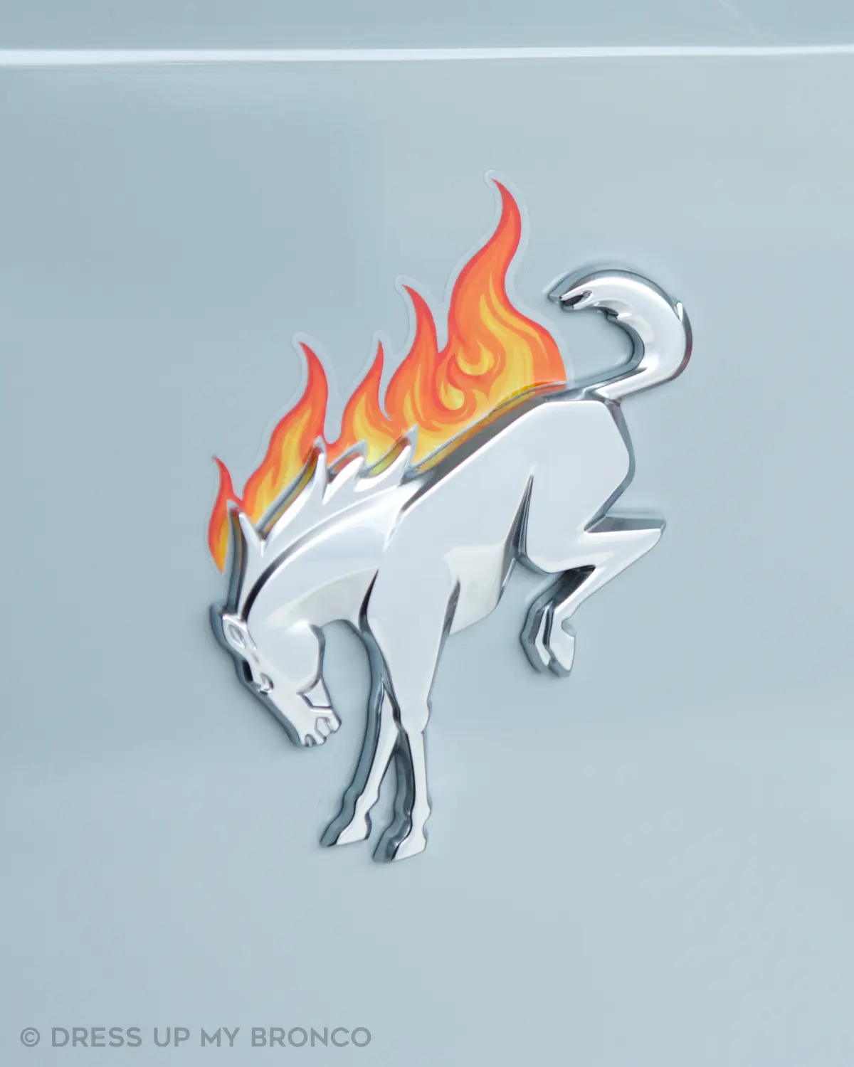 Flame Mode — Bronco Rear Emblem Vinyl Decal