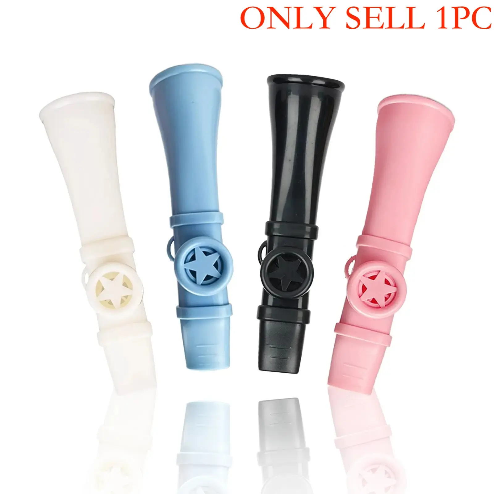 1PC Kazoo – Easy-to-Play Plastic Mouth Instrument in 3 Colors (Black/White/Pink), Portable Humming Toy for Beginners, Travel, and Improvisation, Durable Design, Musical Instruments
