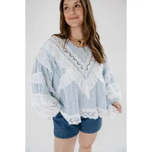 Pure Water Ruffle Top
