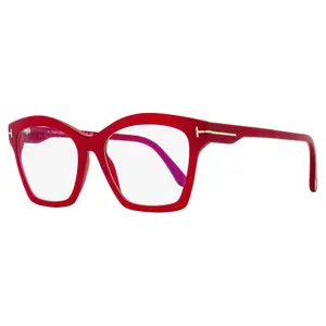 Tom Ford Square Blue Block Eyeglasses TF5965B 075 Fuchsia 53mm FT5965