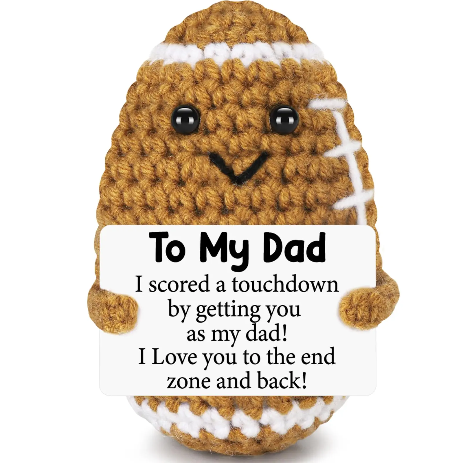 Cute Mini Knitted Rugby Plush, Handmade Emotional Support Stuffed Toy, Soft Squeeze Stress Relief Decor, Perfect Birthday Gifts For Women Men, Holiday Christmas Presents, Teacher Appreciation Gifts, Cute Desk Car Office Decor, Unique Handcrafted Gift For
