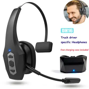 Trucker Bluetooth Headset Wireless with Mic Dual Noise Cancelling Microphone Mute Button 65Hrs Working Time PC Headset for Cell Phones Computers Audio Headphone Gifts with Charging Dock Chargeable Earbud Electronic premium  headset blutooth  headset  228