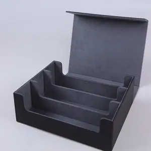 Card Storage Box, 1 Piece Multi-grid Card Storage Box with Magnetic Closure, Large Capacity Game Card Storage Box for Home Office, Card Hobby Box, Trade Card Box