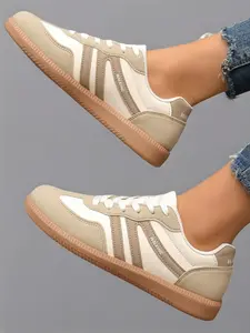 Women's PU Leather Sneakers, Classic Design Casual Shoes, Comfortable Walking Shoes for Daily Wear and Outdoor Activities, Lightweight Casual Sneakers