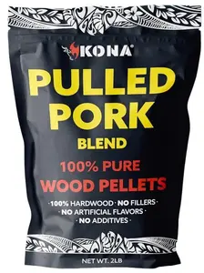 Kona Pulled Pork Blend Smoker Pellets, Intended for Ninja Woodfire Outdoor Grill, 2 lb Resealable Bag