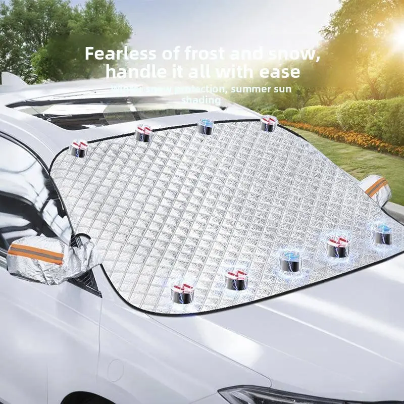 Car Windshield Snow-Ice-Sun Shade Protector, Auto Parts Accessory for Car, Automotive Exterior Accessory Fit for Sedan, SUV, Truck, Car Accessory, Accessories For Car