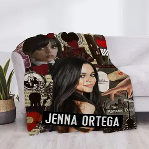 Blanket Jenna Ortega Luxury Cover Plaid Fluffy Soft Blankets & Throws Throw Sofa Knee Microfiber H Anime Child Cute Home
