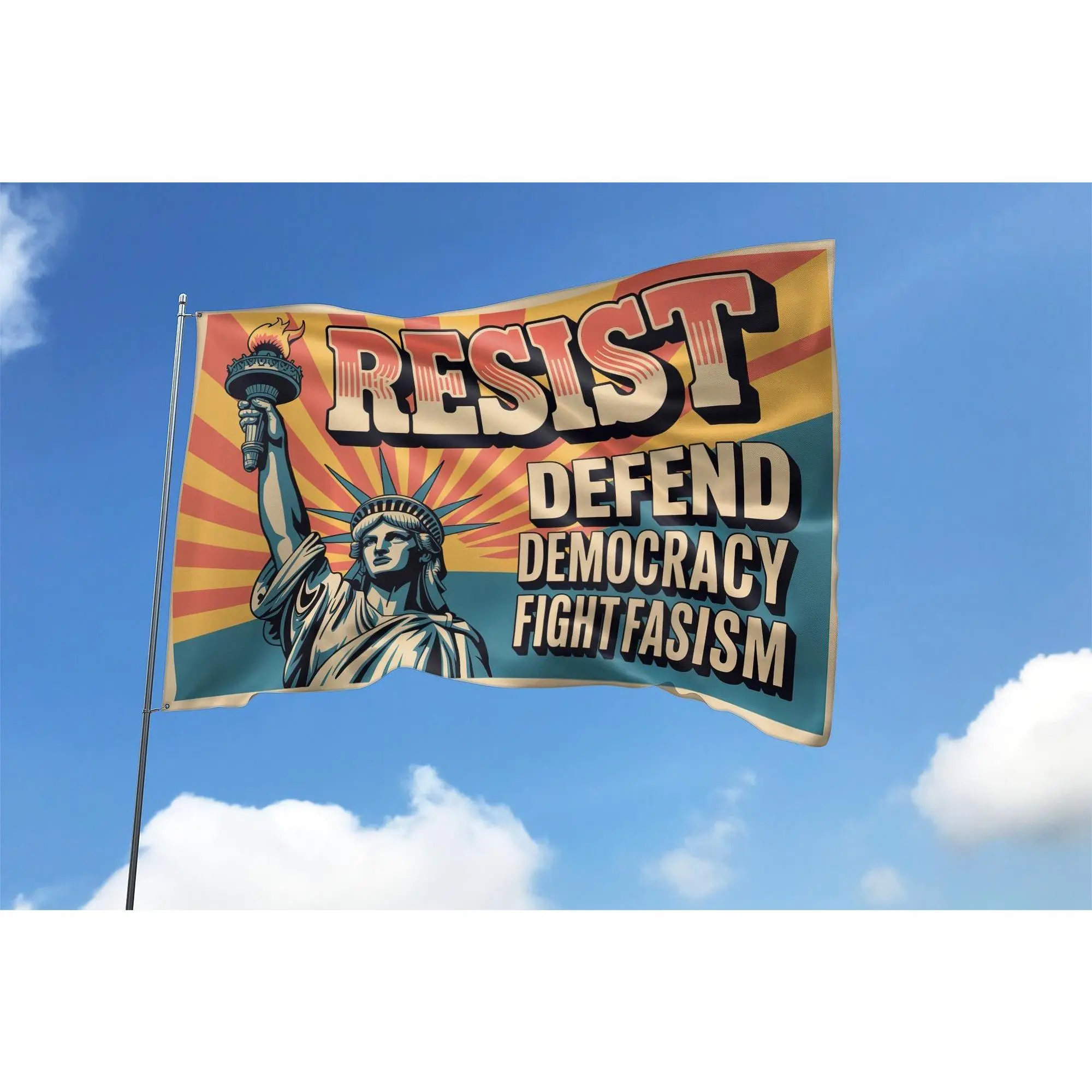 Resistance Nope To Fascism Protest House Flag Anti-trump Protest Flag For March Political Activist Rally Flag Axfe14