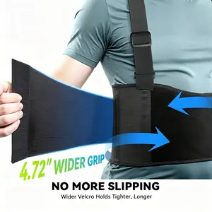 Men's Adjustable Neoprene Lower Back Support Belt - Anti-Injury Compressive Neoprene Protective Gear, Lower Back Wrap, Adjustable Compression Belt for Sciatica, Herniated Disc, Scoliosis Pain Relief, Workout Heavy Lifting